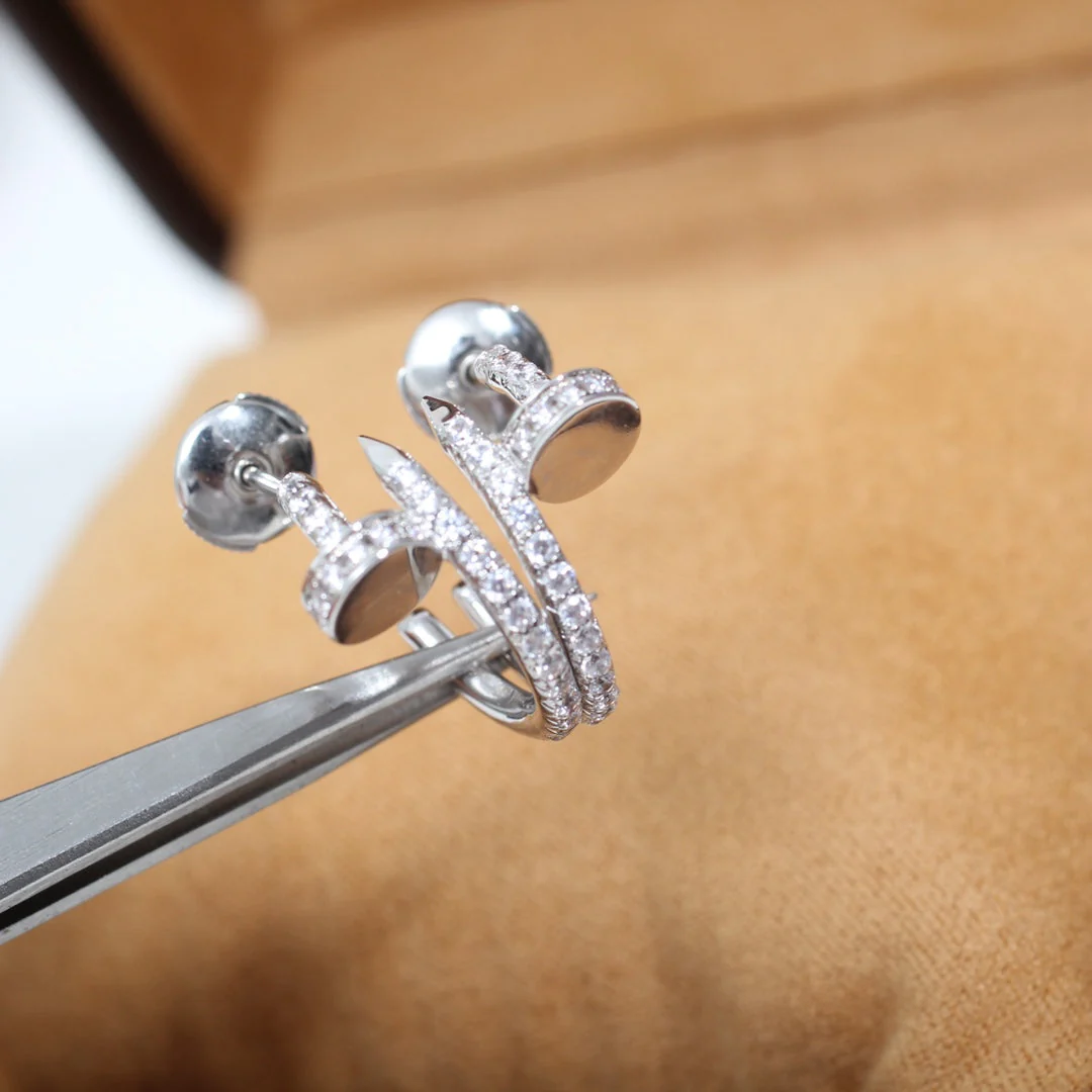 [CT]JUSTE EARRINGS 12.75MM SILVER DIAMOND