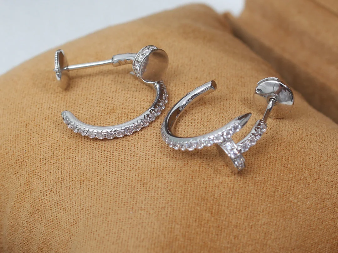 [CT]JUSTE EARRINGS 12.75MM SILVER DIAMOND