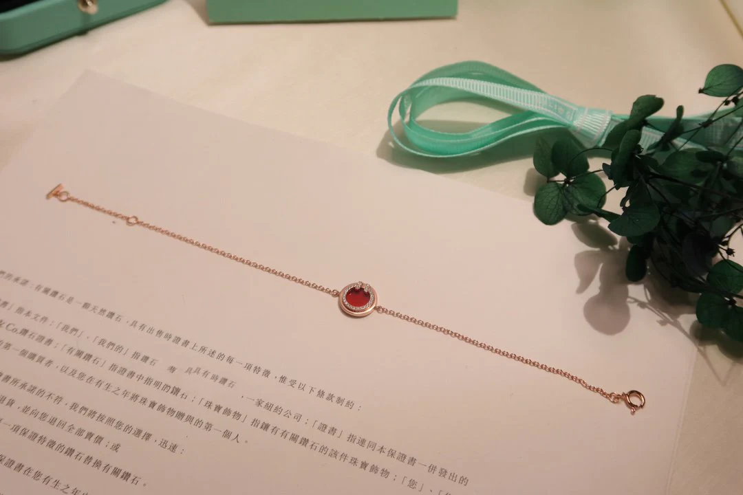 [TF]DIAMOND CIRCLE ROSE GOLD BRACELET