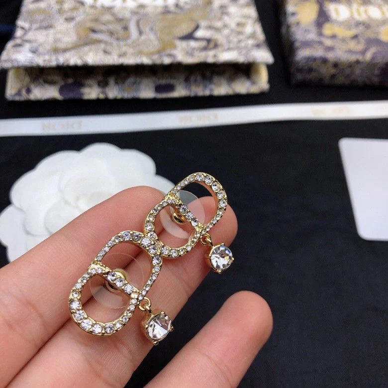 [CD] EARRINGS GOLD FULL DIAMOND