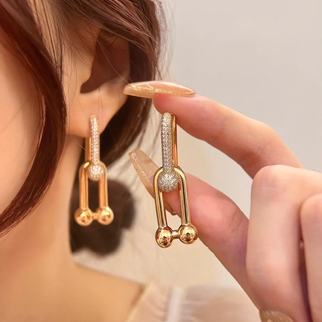 [TF]HARDWEAR DROP DIAMONDS EARRINGS