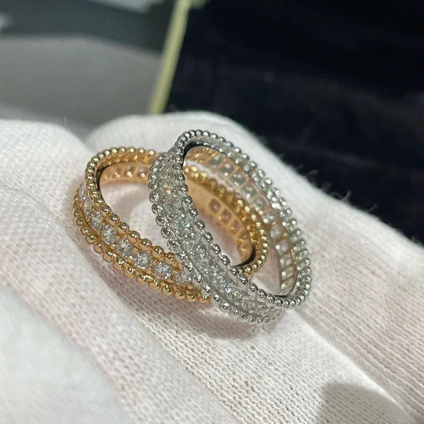 [VA]PERLEE DIAMOND ROSE GOLD RING