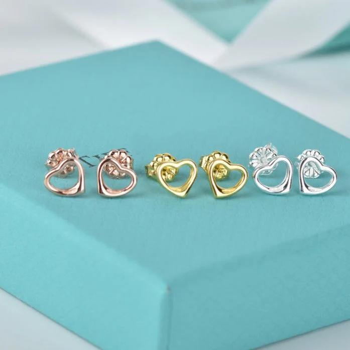 [TF]OPEN HEART STUD EARRINGS