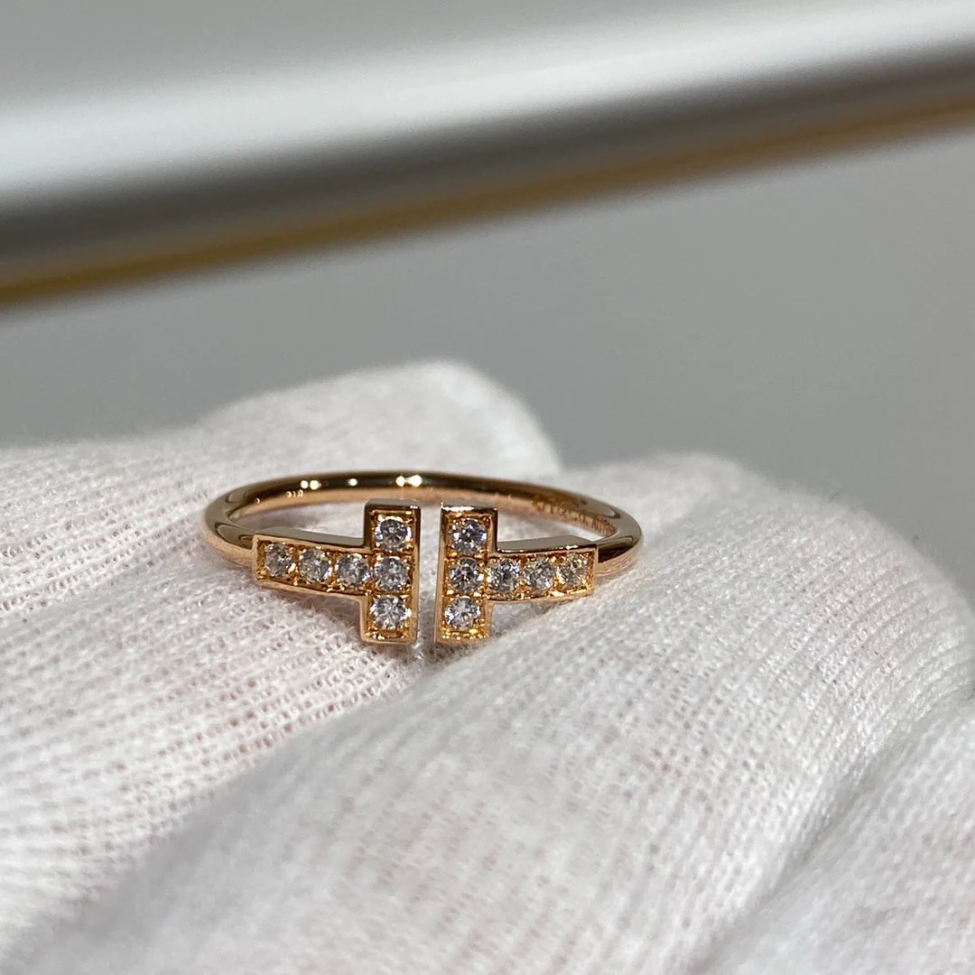 [TF]T WIRE RING DIAMOND ROSE GOLD
