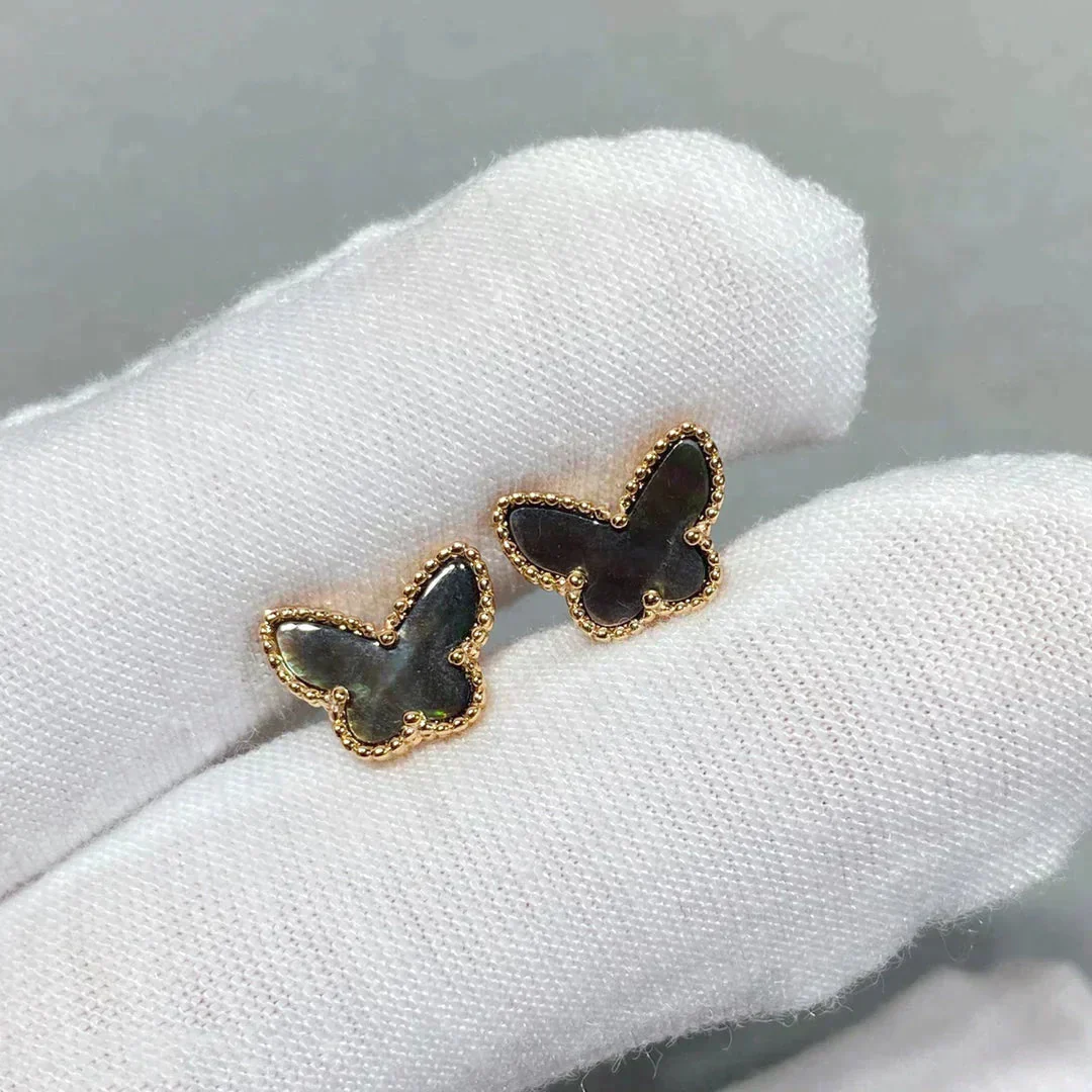 [VA]BUTTERFLY DARK MOP  EARRINGS