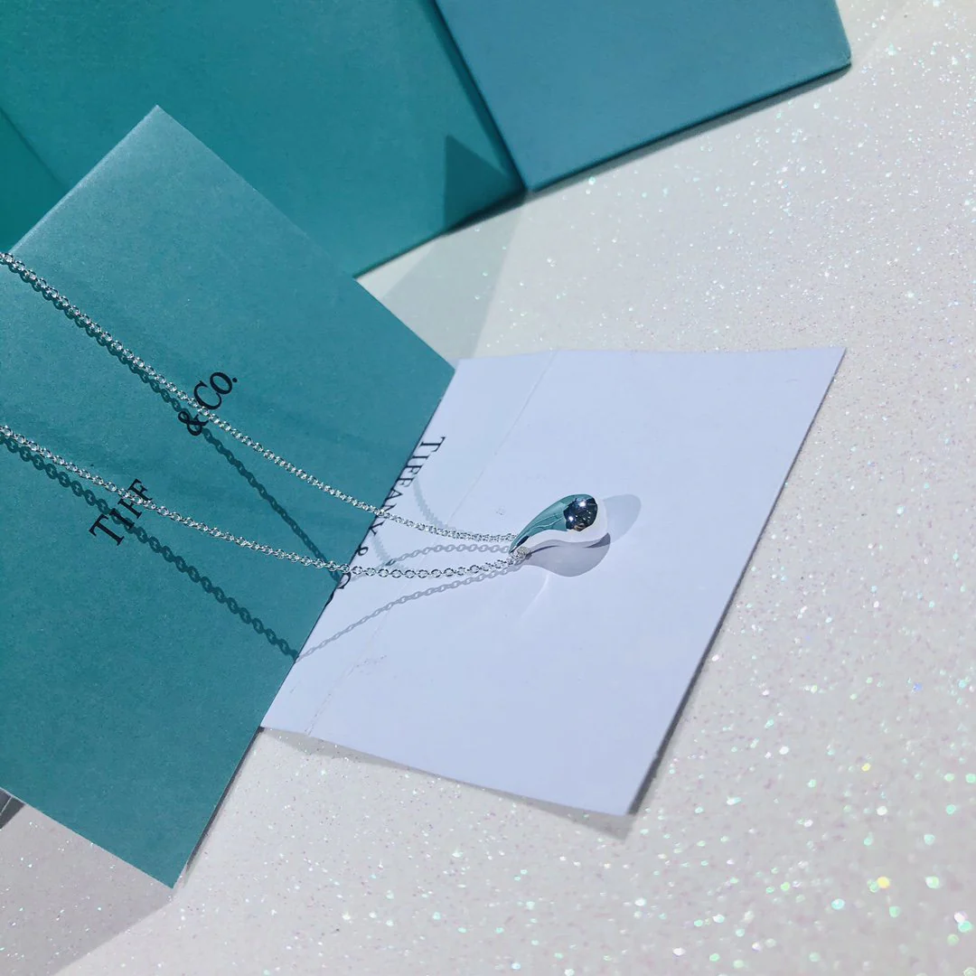 [TF]ELSA PERETTI TEARDROP PENDANT STERLING SILVER NECKLACE