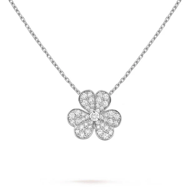 [VA]CLOVER DIAMOND NECKLACE SILVER