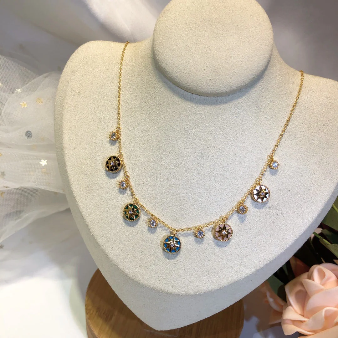 [CD]ROSE DES VENTS YELLOW GOLD NECKLACE