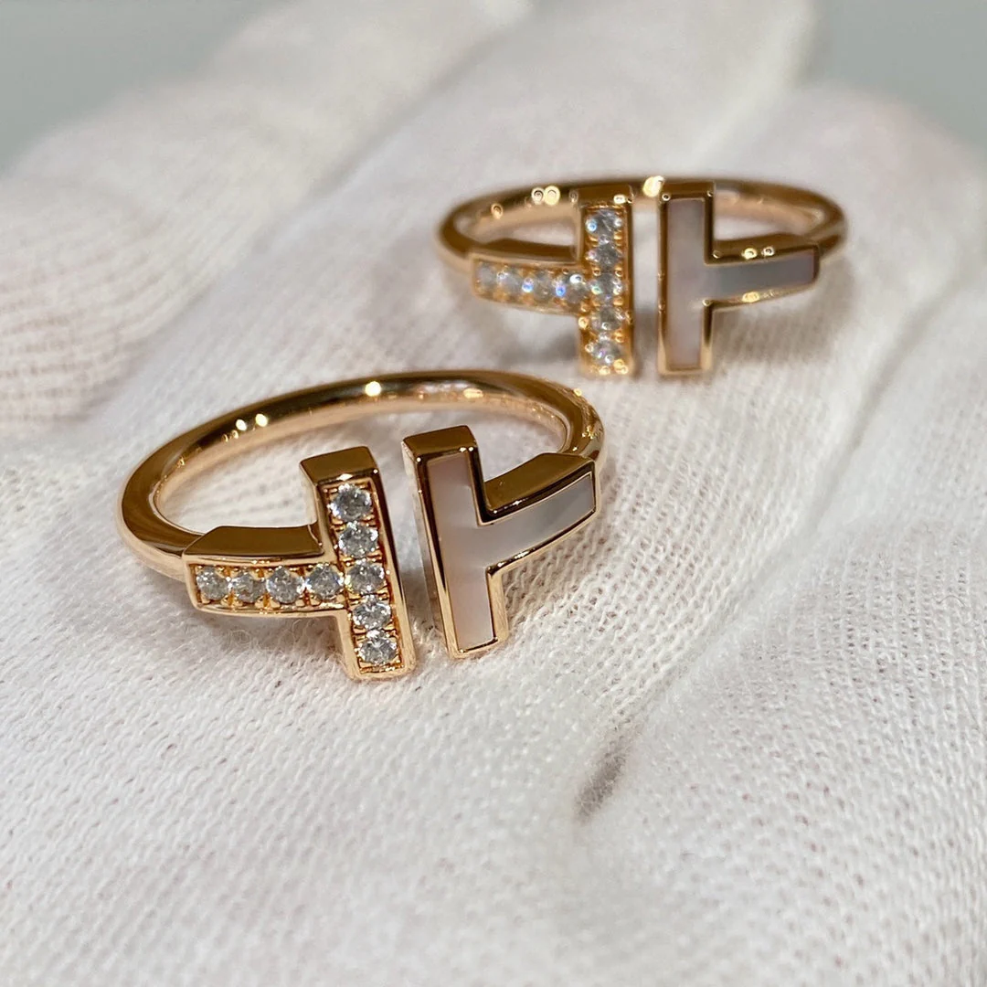 [TF]T WIRE MOP DIAMOND RING ROSE GOLD