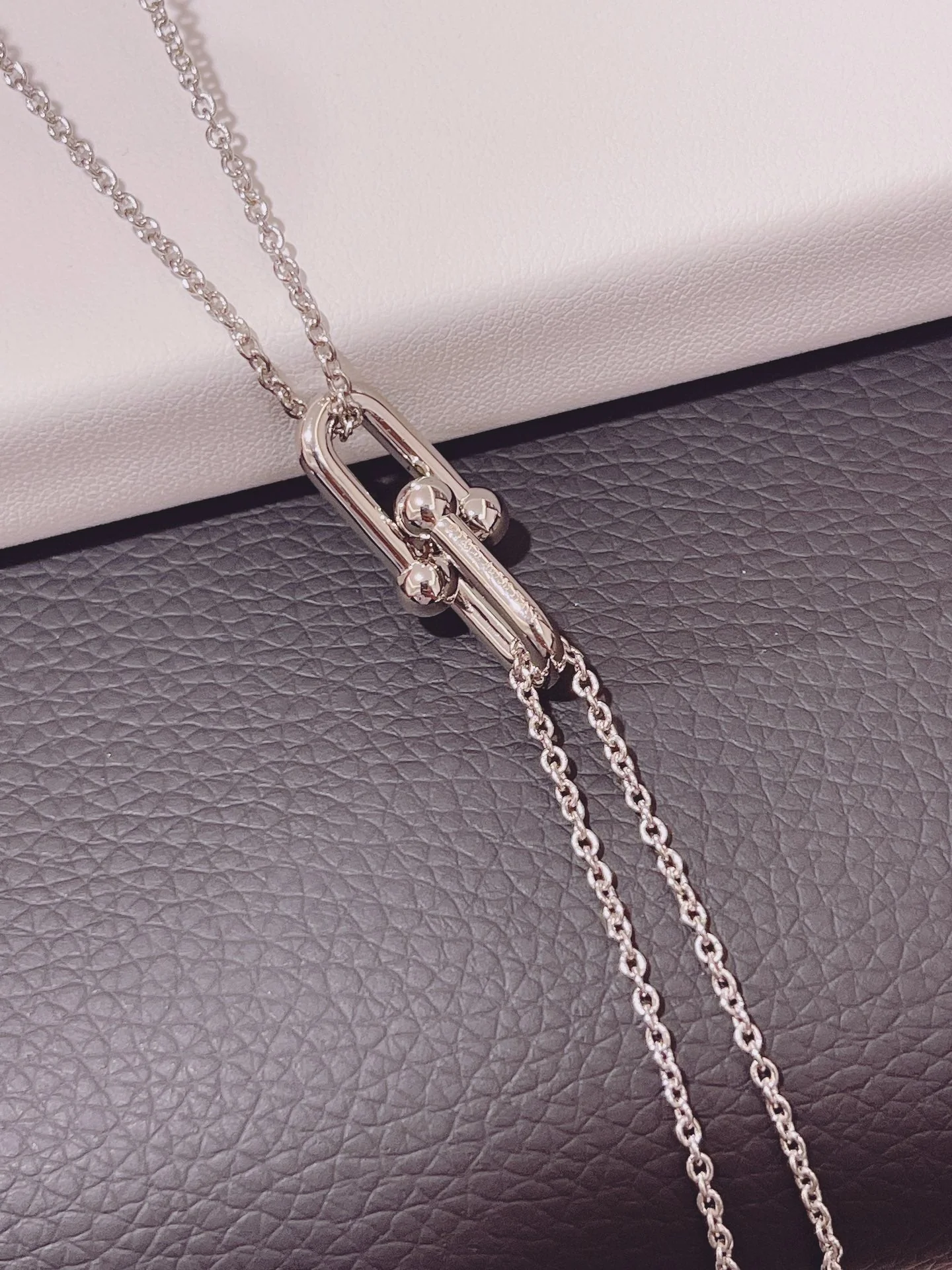 [TF]HARDWEAR DOUBLE LINK PEDANT SILVER NECKLACE