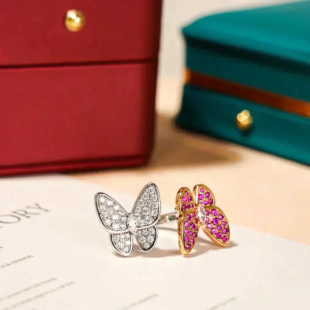 [VA]TWIN BUTTERFLY DIAMOND RING