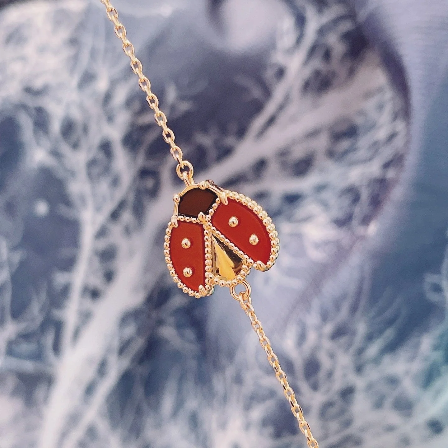 [VA]LUCKY SPRING 1 MOTIF PINK GOLD BRACELET