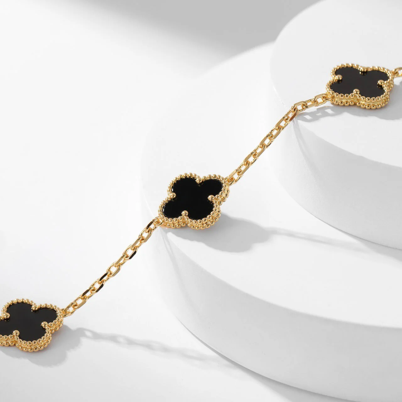 [VA]CLOVER 10 MOTIFS ONYX NECKLACE