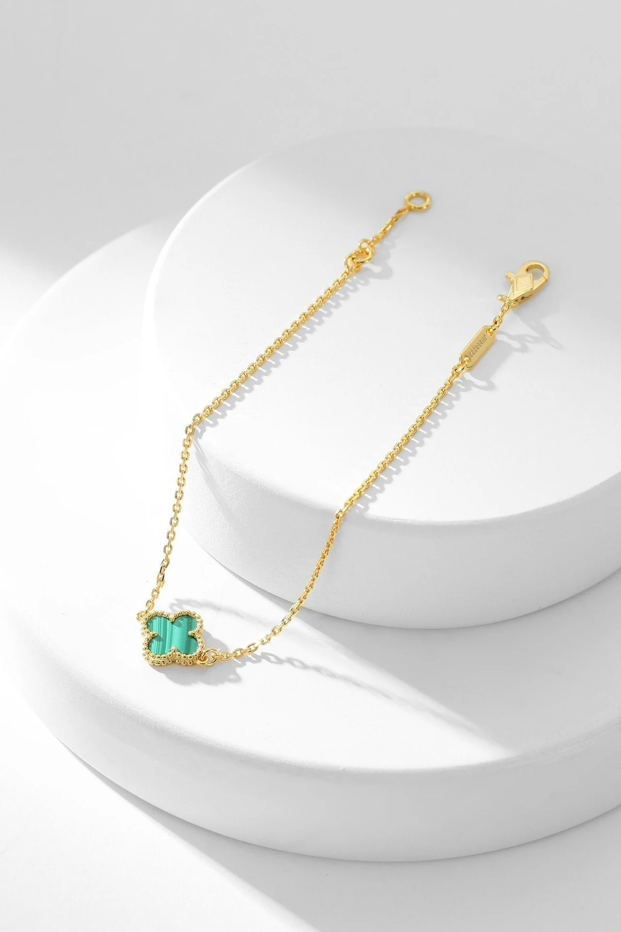 [VA]CLOVER BRACELET MALACHITE 1 MOTIF