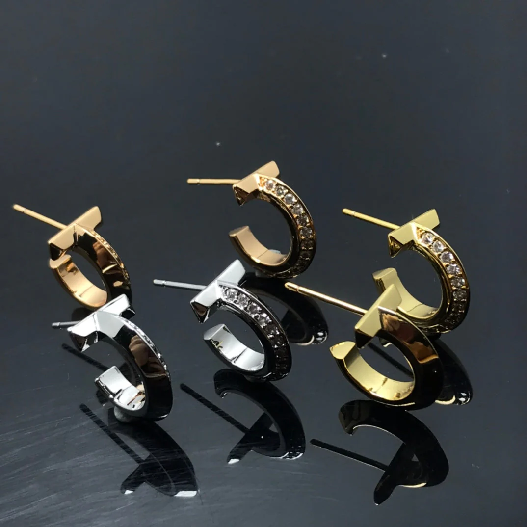 [TF]T HOOP DIAMOND EARRINGS