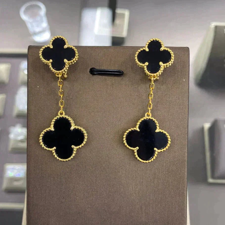 [VA]CLOVER 2 MOTIFS  EARRINGS (MULTIPLE CHOICESC