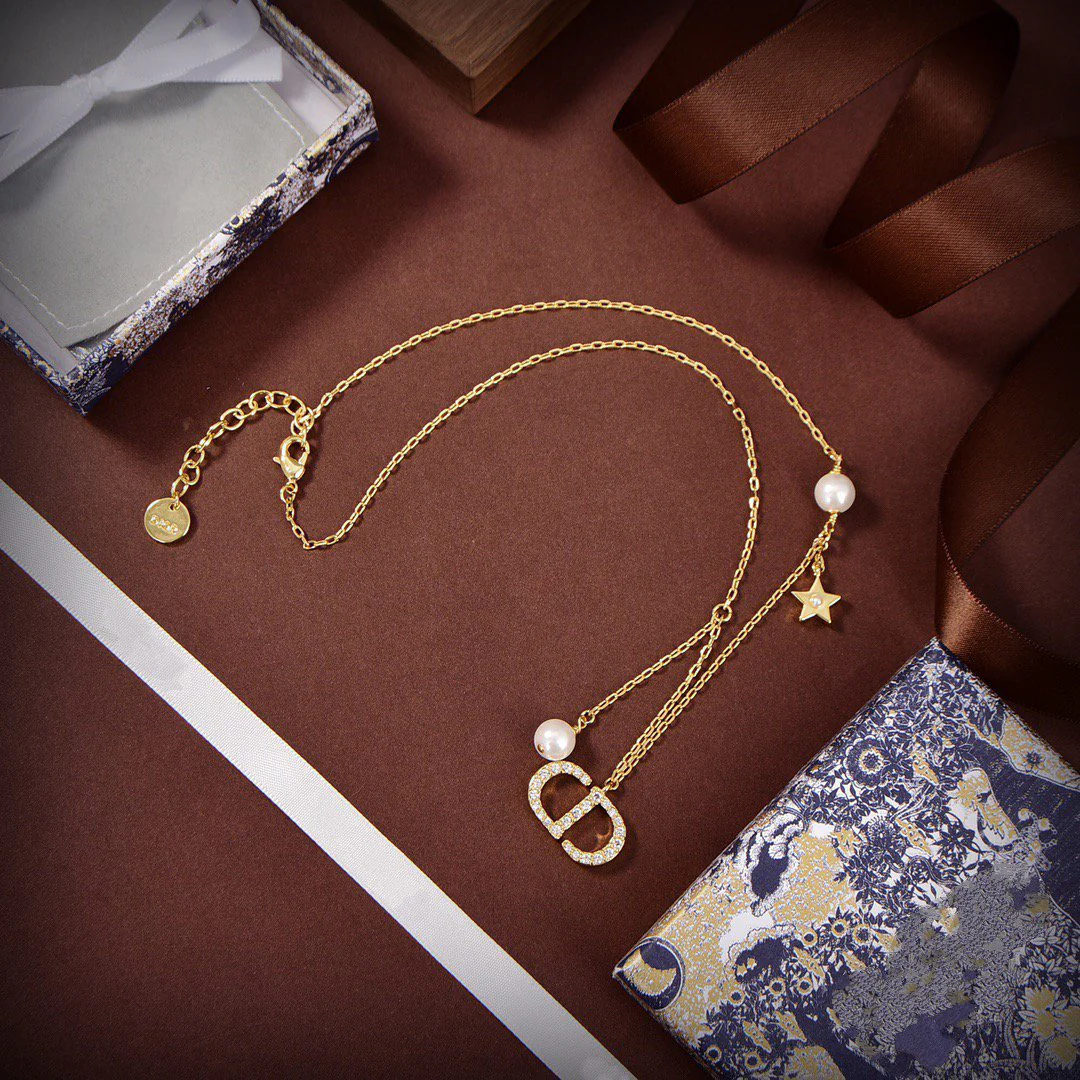 [CD] STAR PEDANT GOLD DIAMOND NECKLACE