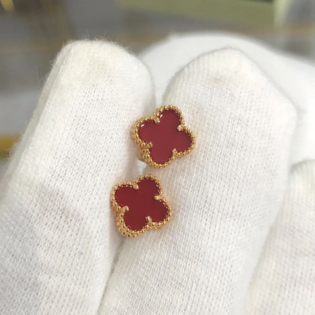 [VA]CLOVER MINI GOLD EARRINGS