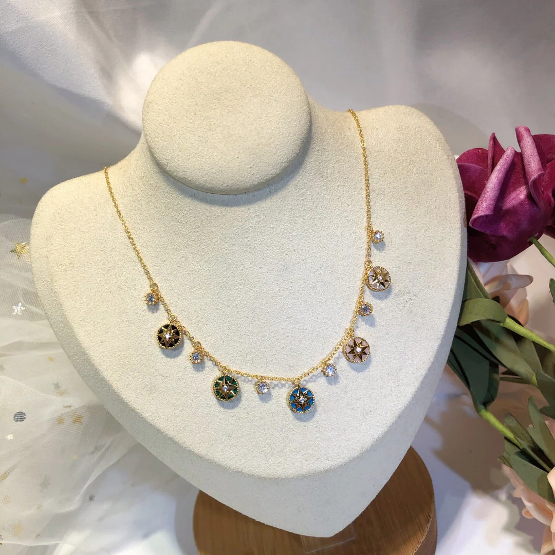 [CD]ROSE DES VENTS YELLOW GOLD NECKLACE