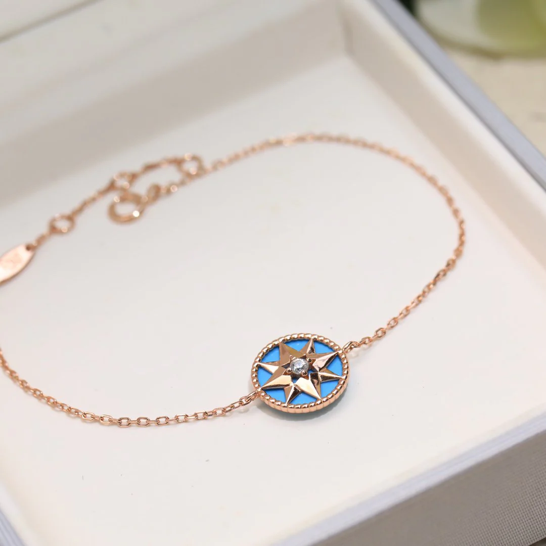 [CD]LUCKY STAR 1 DIAMOND BLUE GOLD BRACELET