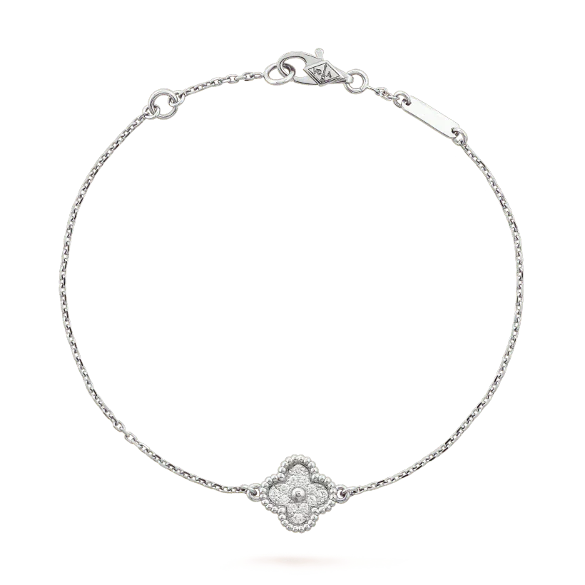 [VA]CLOVER  SINGLE FLOWER BRACELET SILVER