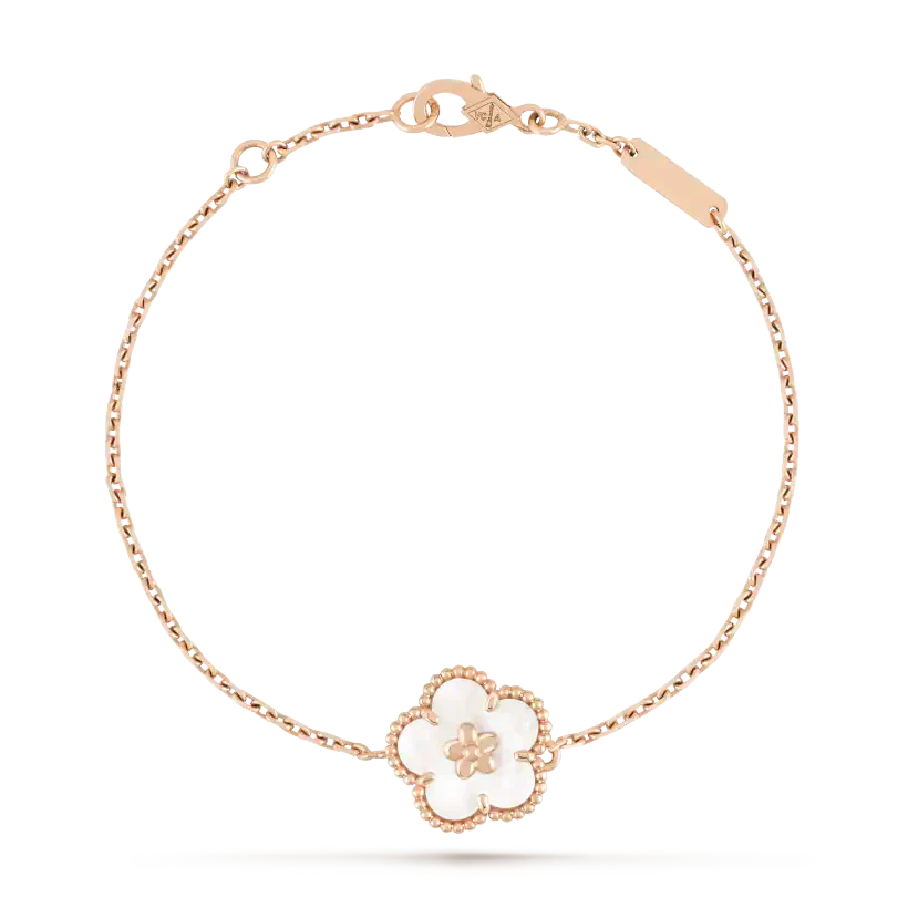 [VA]LUCKY WHITE MOP PLUM BLOSSOM  BRACELET