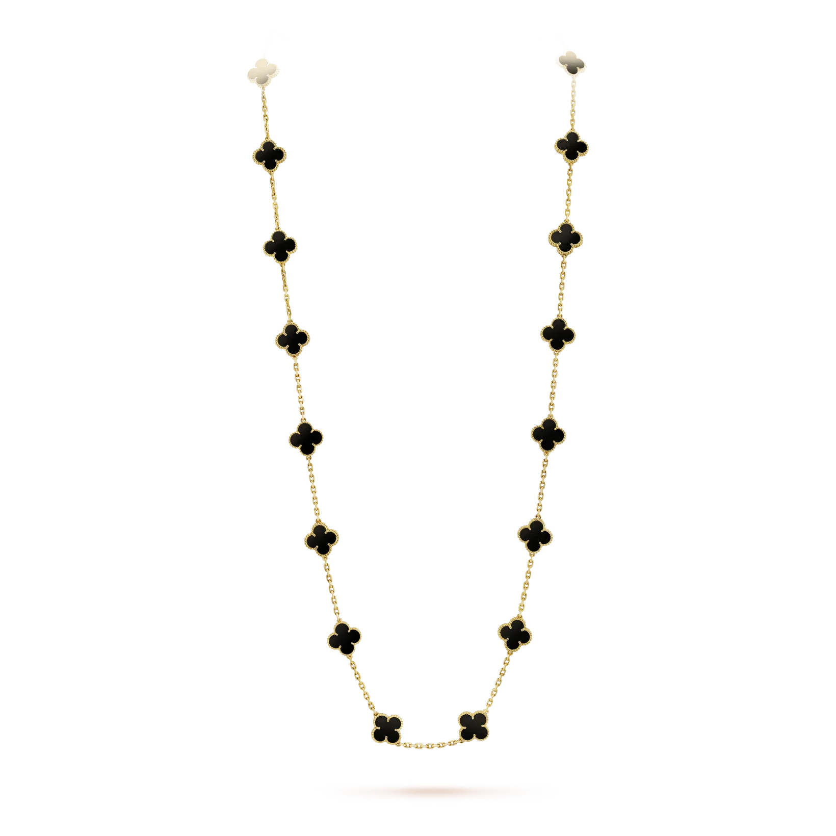 [VA]CLOVER 20 MOTIFS ONYX NECKLACE