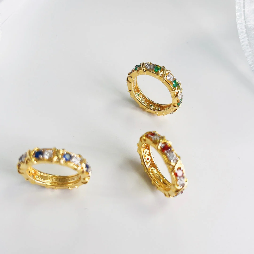 [TF]SIXTEEN STONE GOLD RING