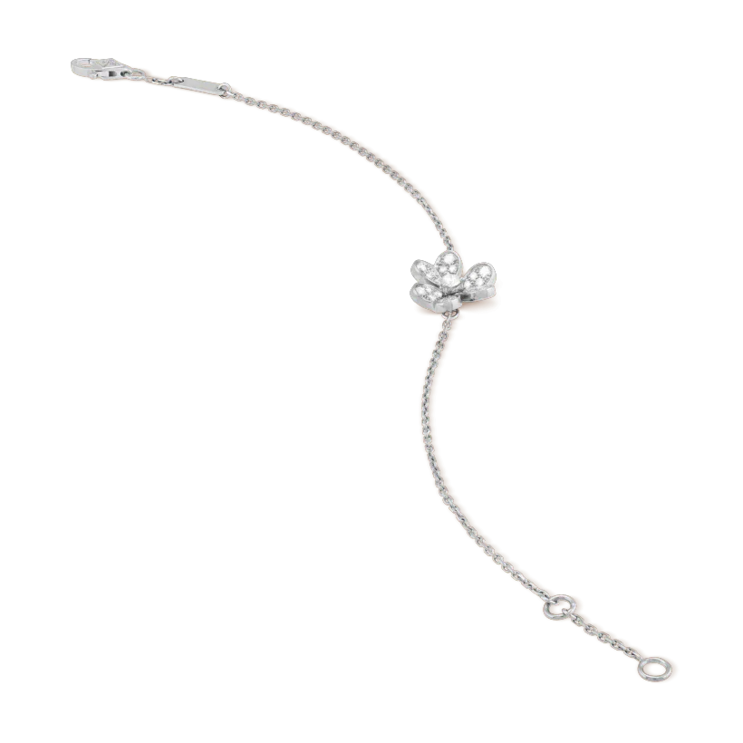 [VA]FRIVOLE SILVER FLOWER DIAMOND BRACELET