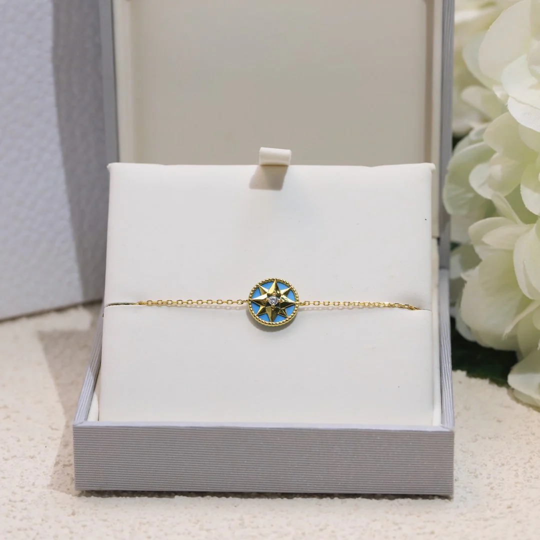 [CD]LUCKY STAR 1 DIAMOND BLUE GOLD BRACELET