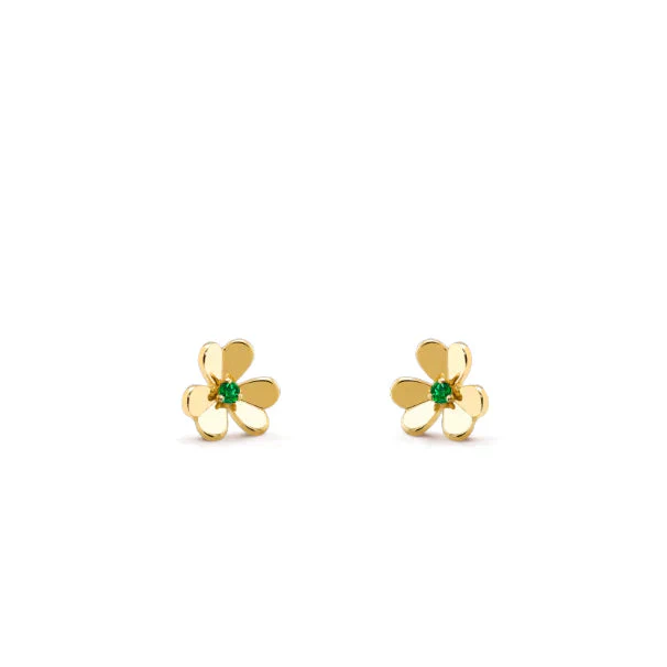 [VA]FRIVOLE  FLOWER MALACHITE EARRINGS