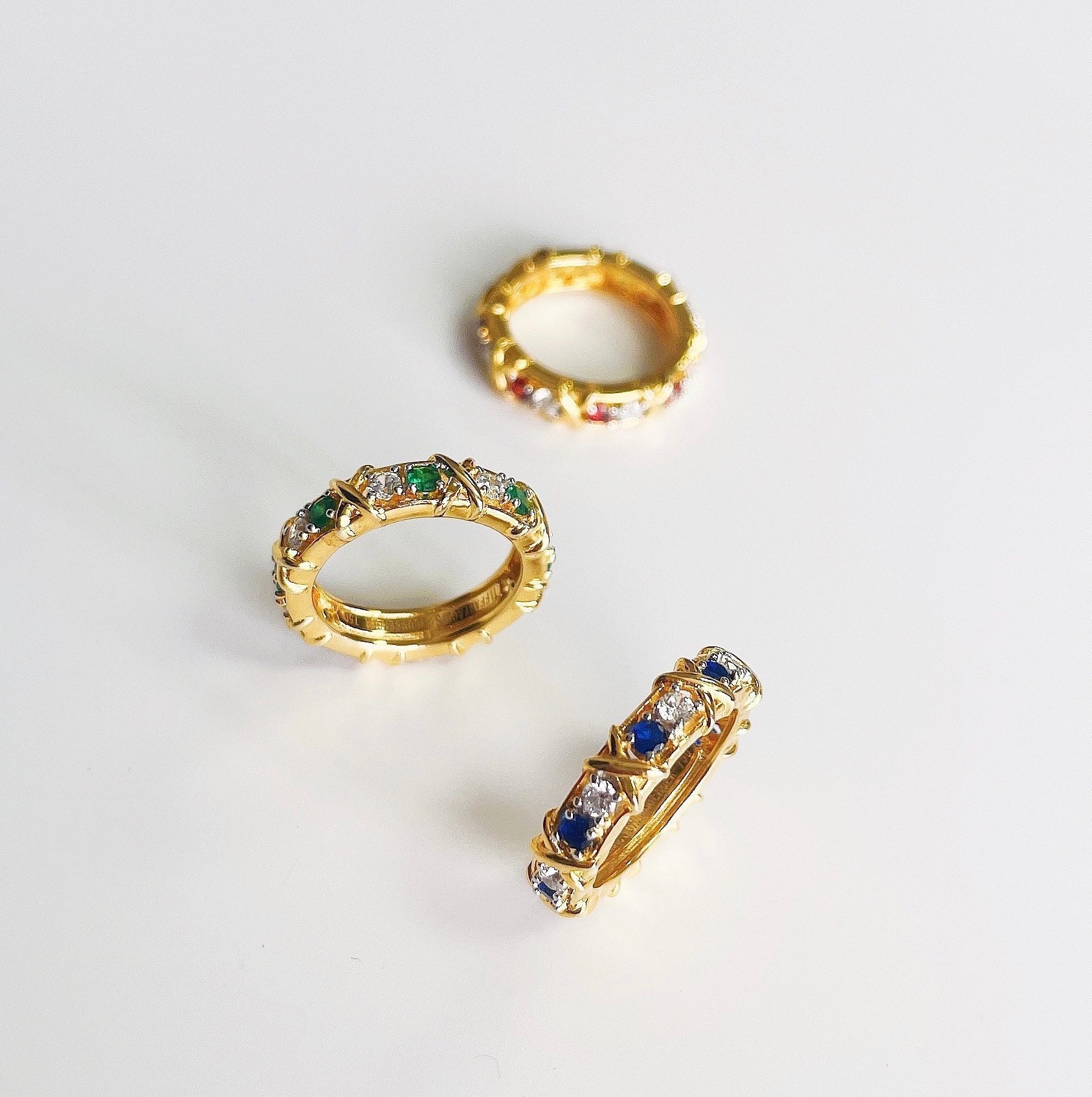 [TF]SIXTEEN STONE GOLD RING