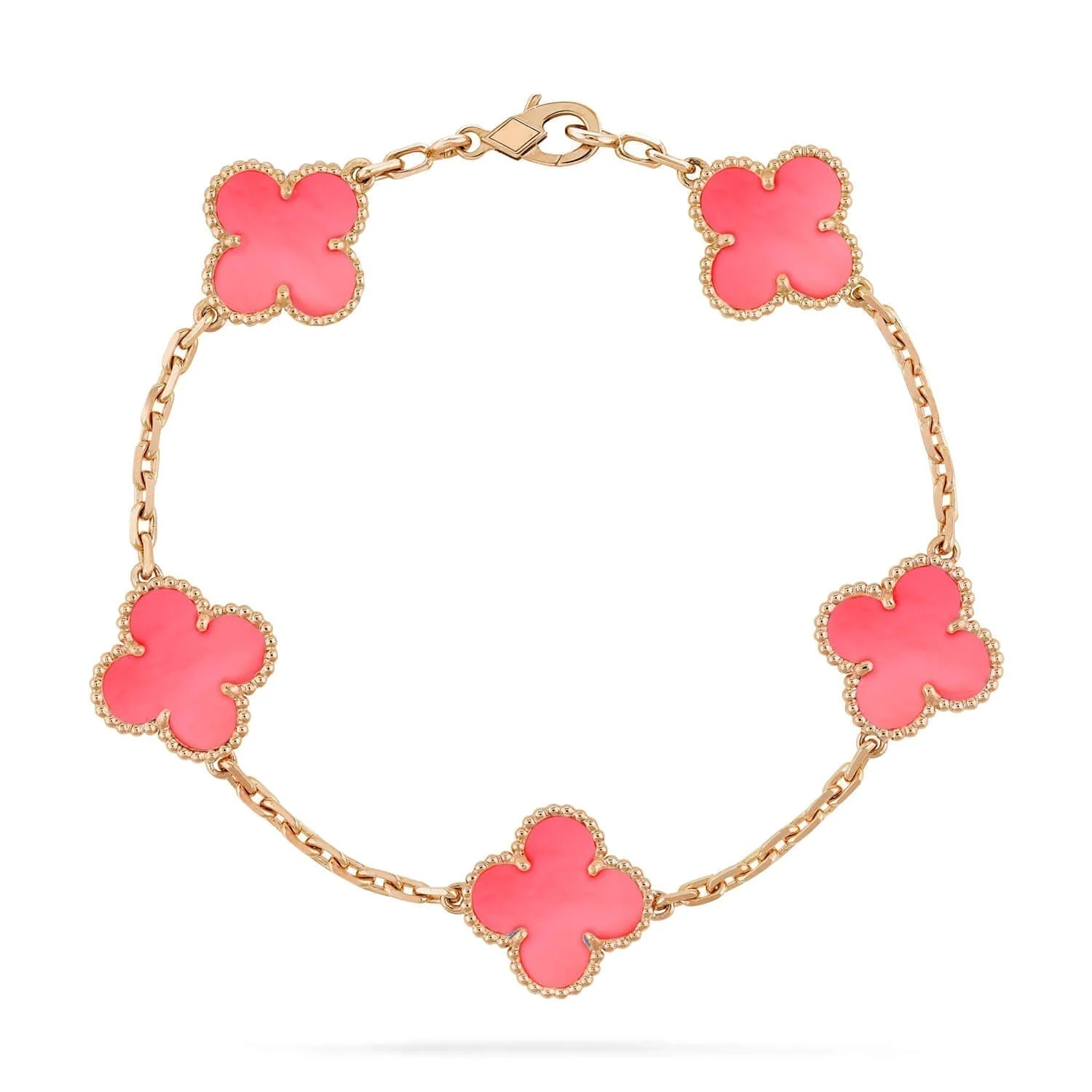 [VA]CLOVER 5 PINK MOP BRACELET