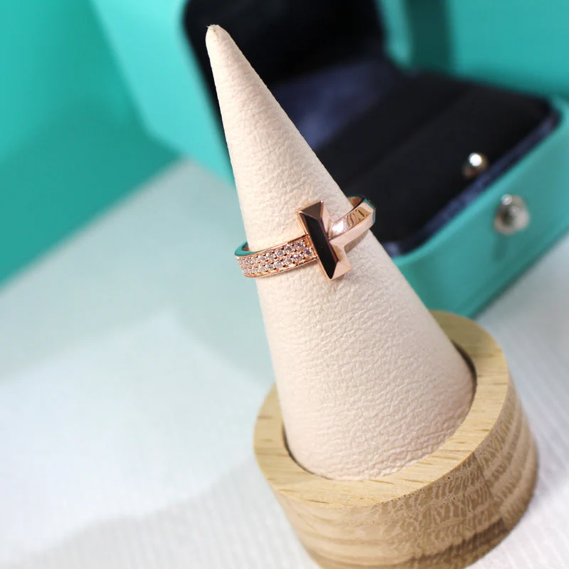 [TF]T1 NARROW DIAMOND ROSE GOLD RING