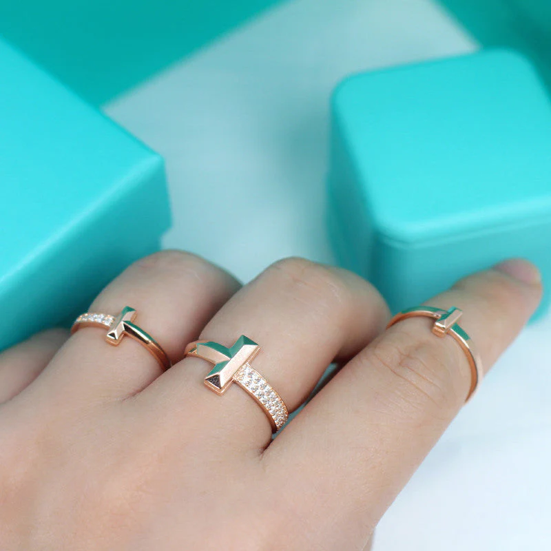 [TF]T1 NARROW DIAMOND ROSE GOLD RING