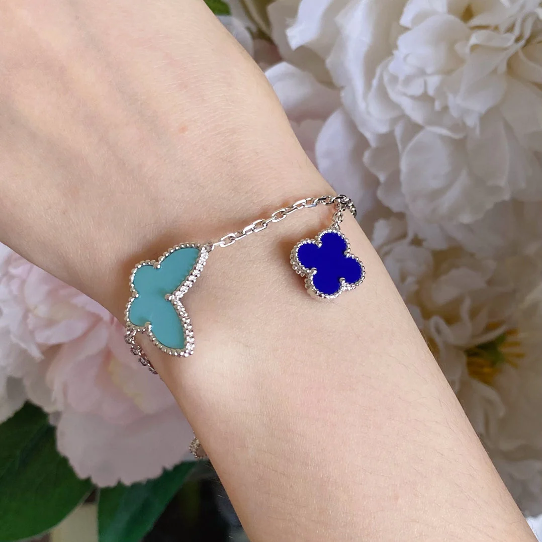 [VA]LUCKY SPRING SILVER BRACELET 4 MOTIF
