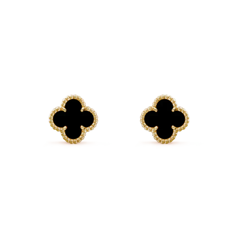 [VA]CLOVER MINI 9.5MM BLACK MOP EARRINGS