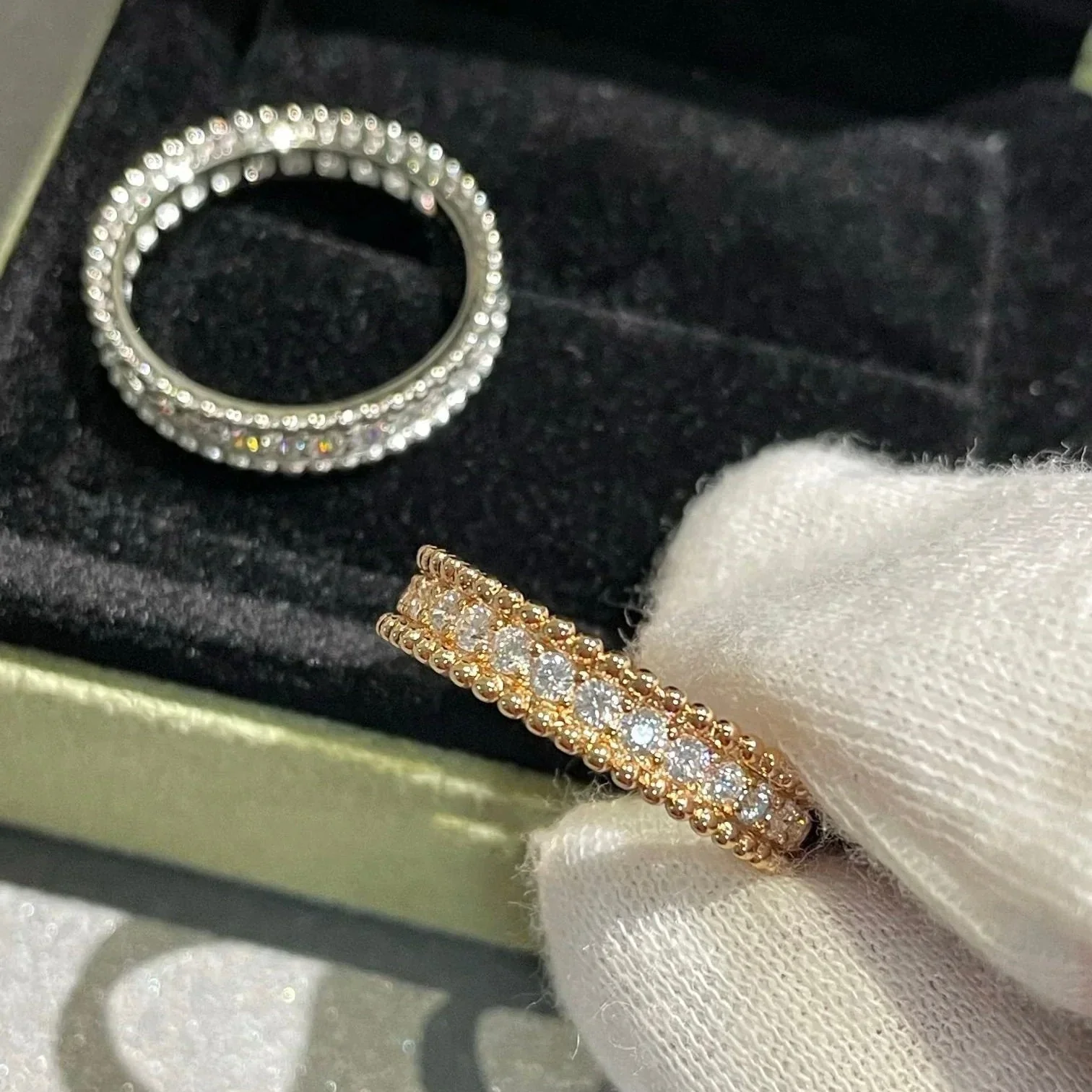[VA]PERLEE DIAMOND ROSE GOLD RING