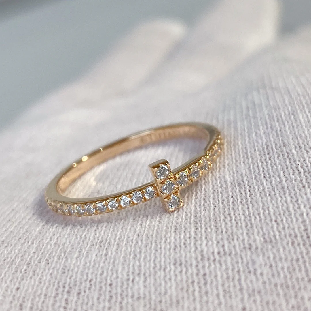[TF]T RING DIAMOND ROSE GOLD