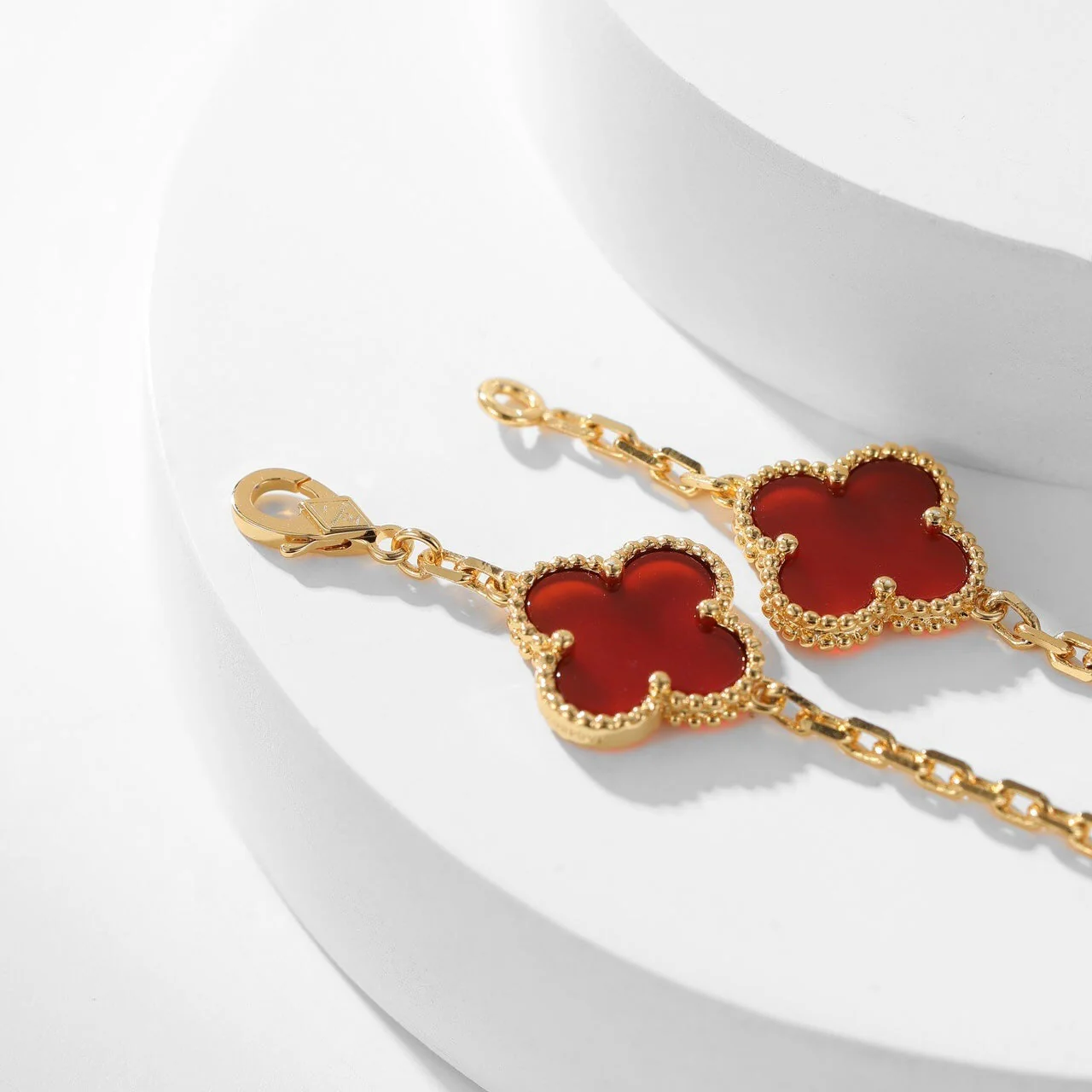 [VA]CLOVER 10 MOTIFS CARNELIAN NECKLACE