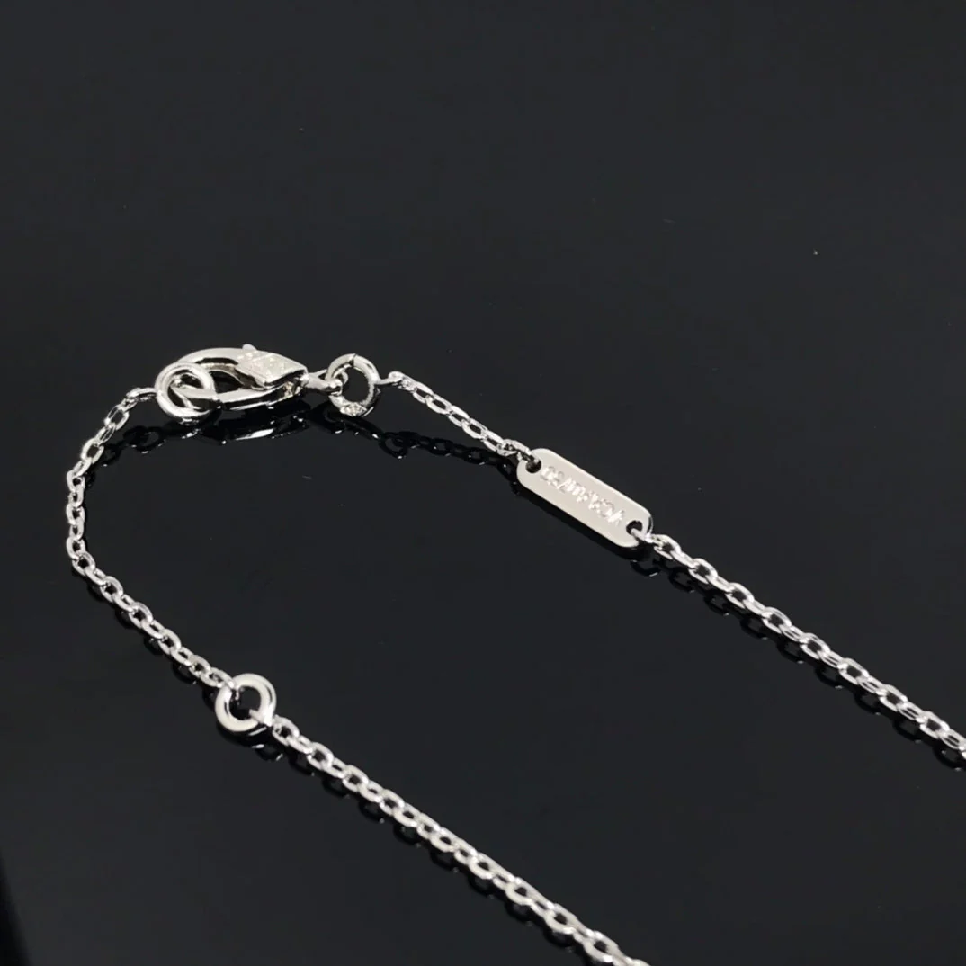 [VA]CLOVER PIETERSITE SILVER LONG NECKLACE