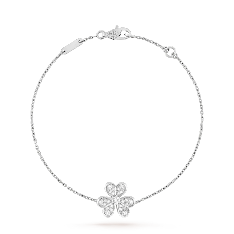 [VA]FRIVOLE SILVER FLOWER DIAMOND BRACELET