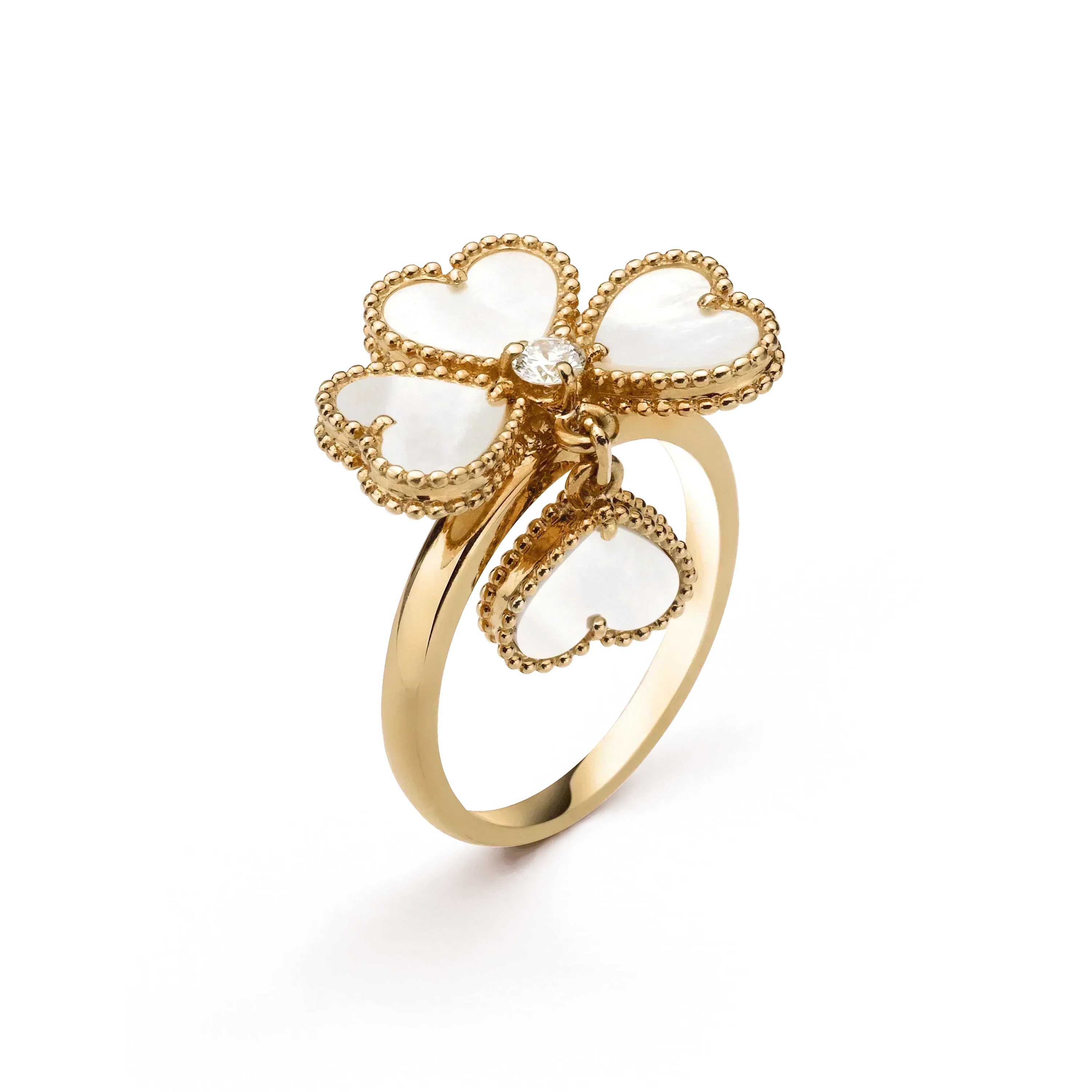 [VA]SWEET CLOVER WHITE MOP RING