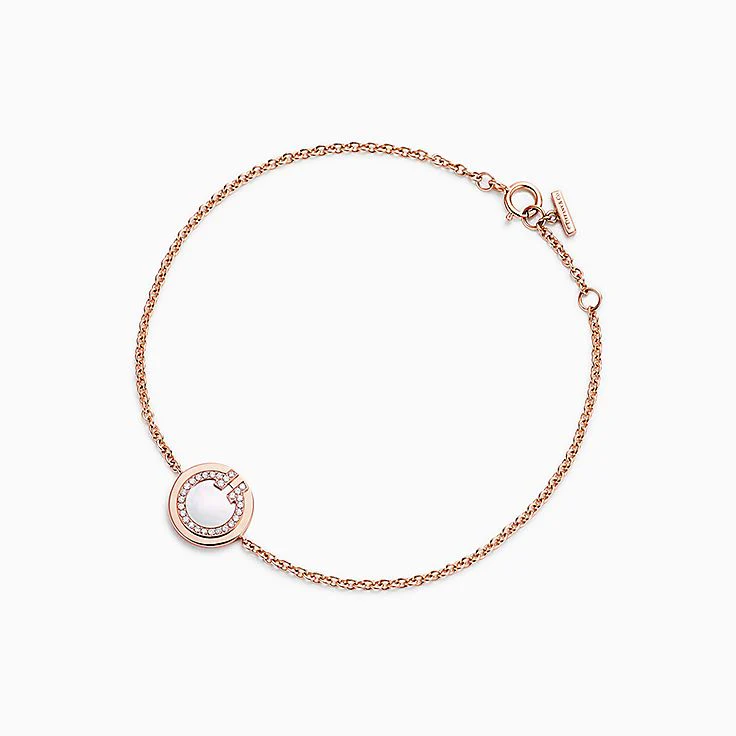 [TF]DIAMOND CIRCLE ROSE GOLD BRACELET