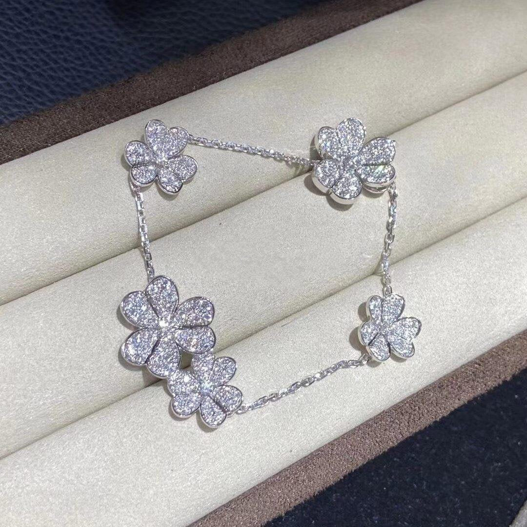 [VA]FRIVOLE SILVER 5 FLOWERS BRACELET