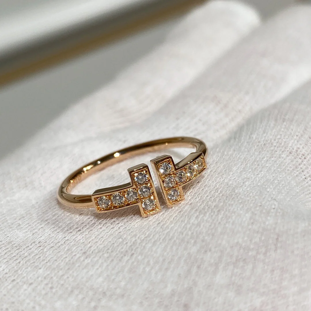 [TF]T WIRE RING DIAMOND ROSE GOLD