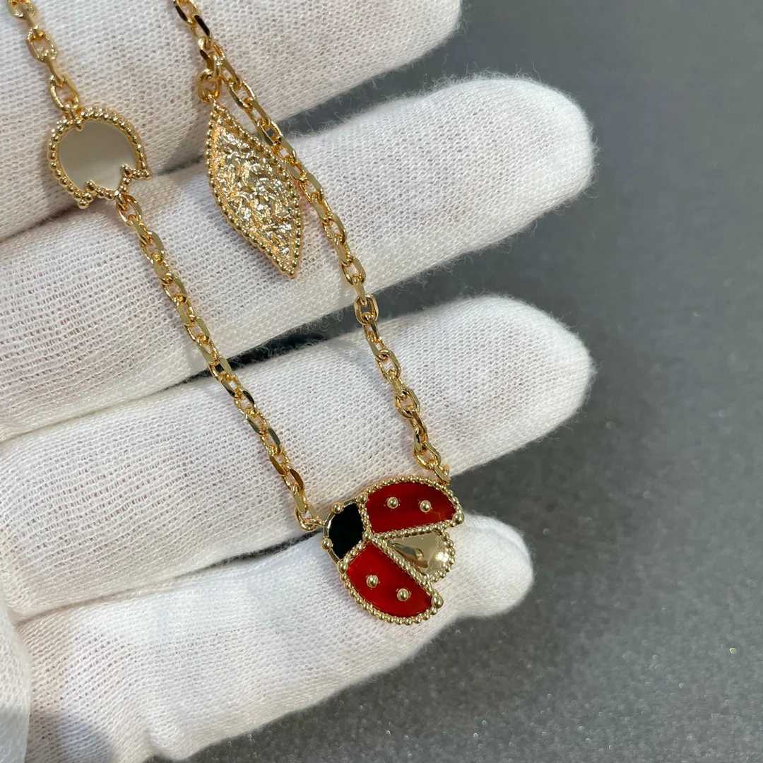 [VA]LUCKY SPRING 15 MOTIFS GOLD NECKLACE