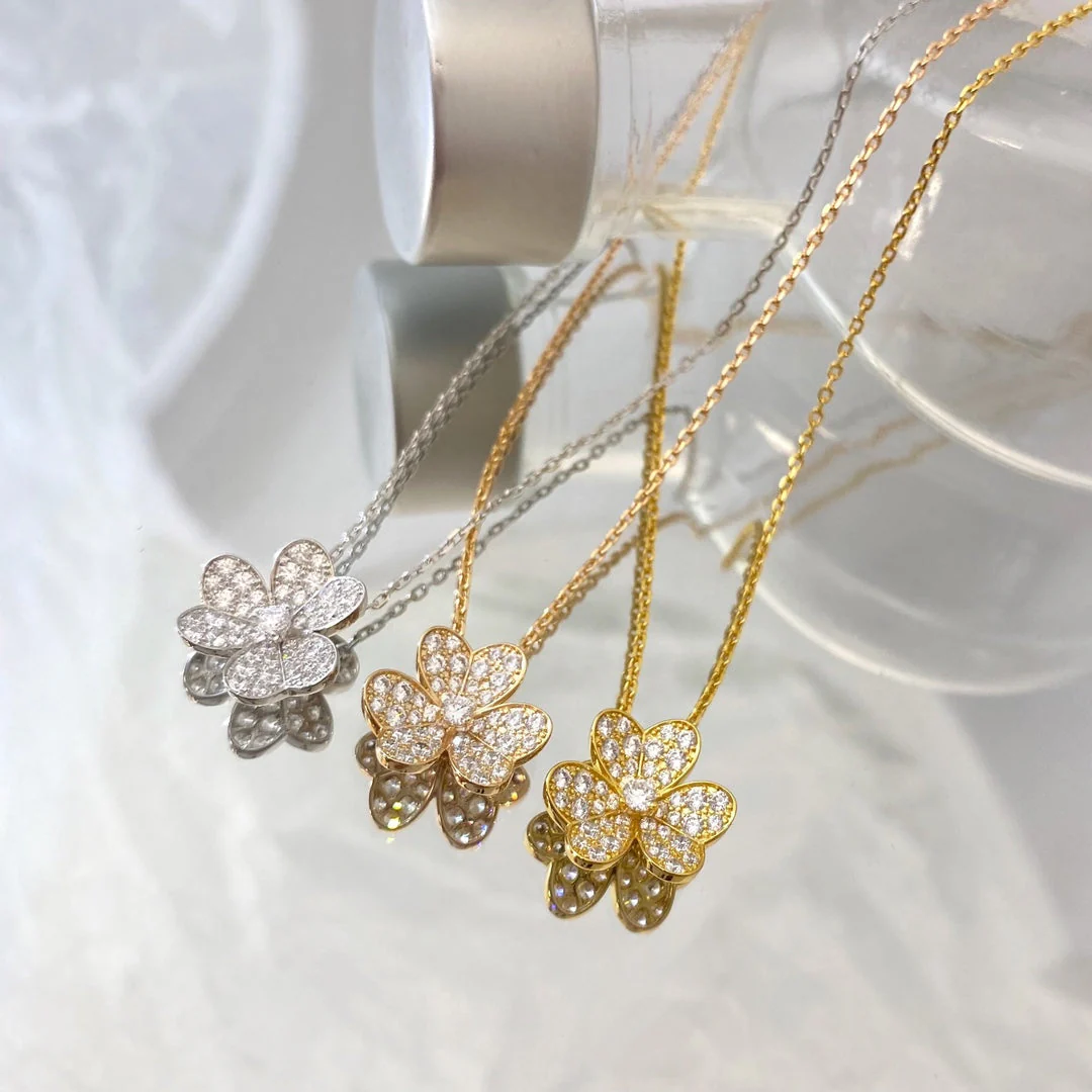 [VA]FLOWER DIAMOND NECKLACE