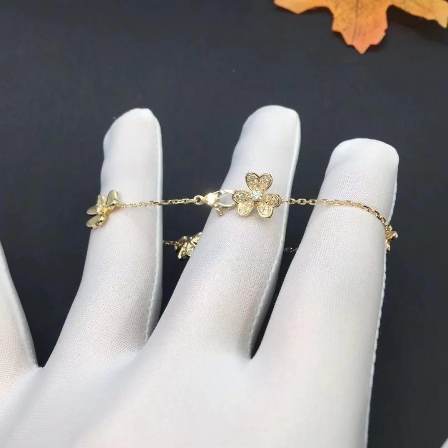 [VA]FRIVOLE GOLD 5 FLOWERS BRACELET