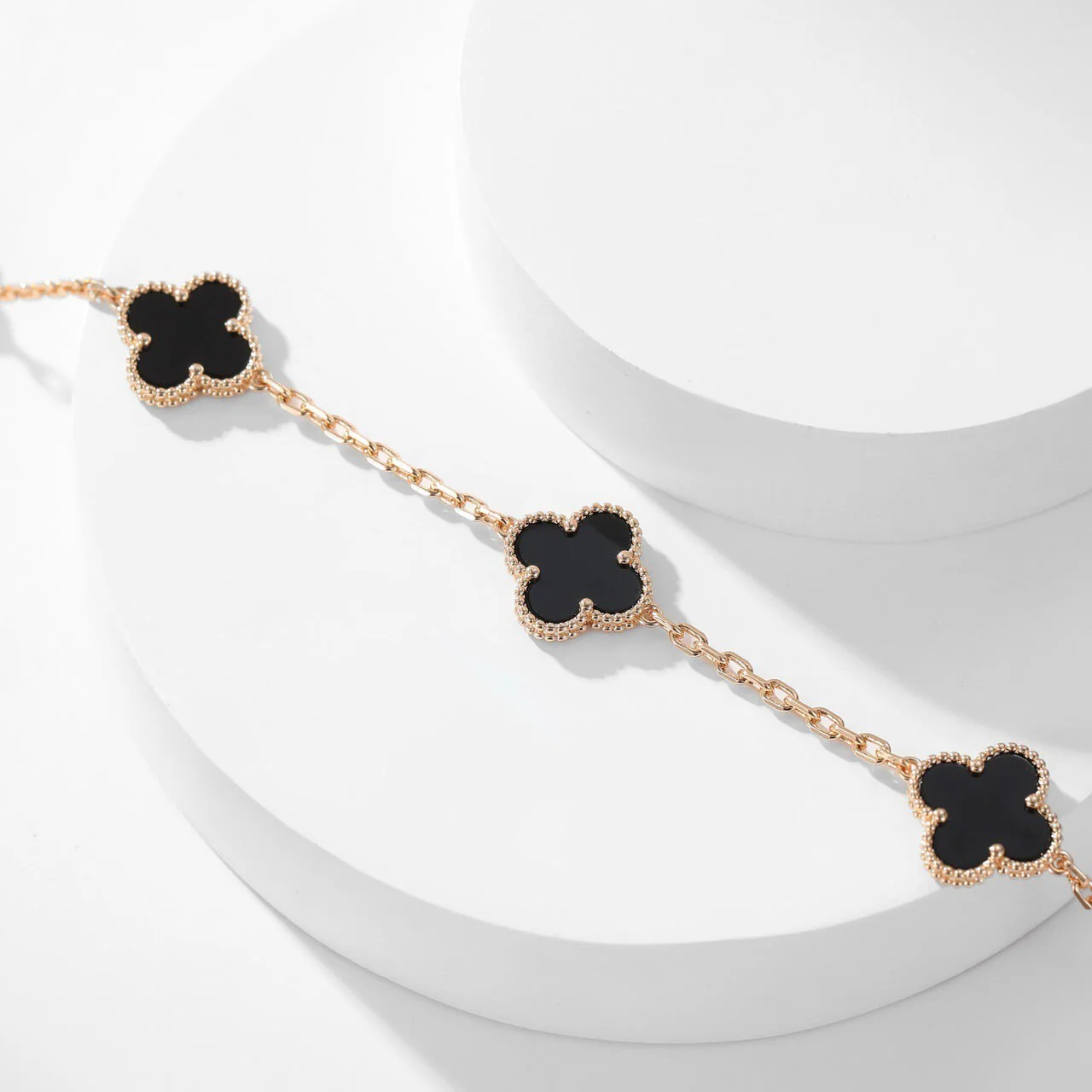 [VA]CLOVER 10 MOTIFS ONYX NECKLACE